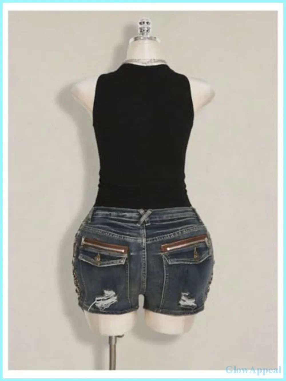 Plus Size Punk Rock Cut Out Mesh Tank Top Sleeveless Crop